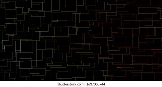 Dark Green, Yellow vector layout with lines, rectangles. Abstract gradient illustration with colorful rectangles. Design for your business promotion.