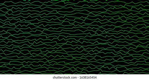 Dark Green, Yellow vector layout with curves. Illustration in halftone style with gradient curves. Pattern for commercials, ads.