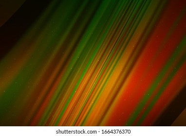 Dark Green, Yellow vector layout with cosmic stars. Shining colored illustration with bright astronomical stars. Smart design for your business advert.