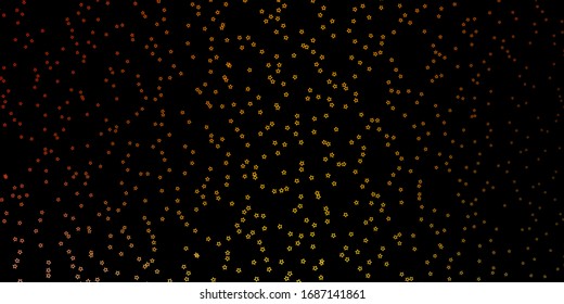 Dark Green, Yellow vector layout with bright stars. Modern geometric abstract illustration with stars. Theme for cell phones.