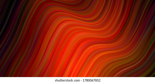 Diseño vectorial amarillo, verde oscuro con curvas. Ilustración colorida, que consiste en curvas. Mejor diseño para afiches, banners.