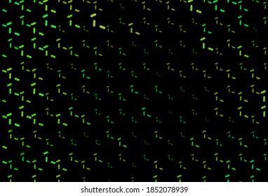 Dark Green, Yellow vector layout with flat lines. Glitter abstract illustration with colorful sticks. Smart design for your business advert.