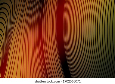 Dark Green, Yellow vector layout with wry lines. A completely new colorful illustration in simple style. Brand new design for your ad.