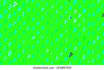 Verde oscuro, diseño vectorial amarillo con líneas, triángulos. Triángulos sobre fondo abstracto con gradiente colorido. Mejor diseño inteligente para su negocio.
