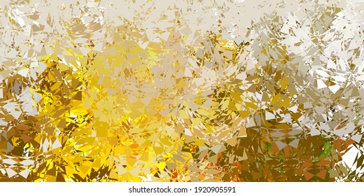 Diseño vectorial verde oscuro y amarillo con formas triangulares. Ilustración abstracta inteligente con formas triangulares de estilo moderno. Patrón para promociones.