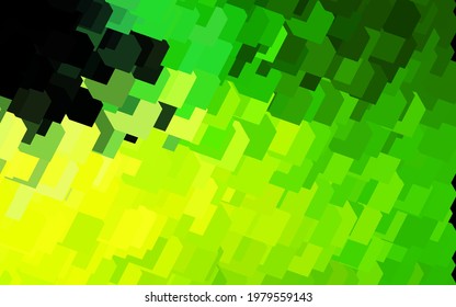Dark Green, Yellow vector layout with lines, rectangles. Glitter abstract illustration with rectangular shapes. Modern template for your landing page.
