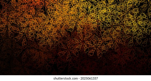 Dark green, yellow vector layout with wry lines. Colorful illustration, which consists of curves. Design for your business promotion.