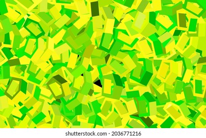 Dunkelgrünes, gelbes Vektorlayout mit sechseckigen Formen. unscharfer Hintergrund mit bunten Hexagons. Design für Ihre Unternehmenswerbung.
