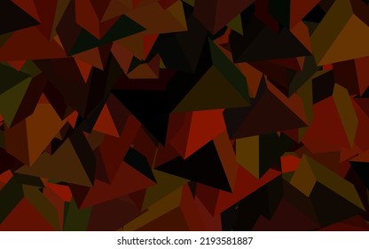 Dark Green, Yellow vector layout with lines, triangles. Glitter abstract illustration with triangular shapes. Modern design for your business card.