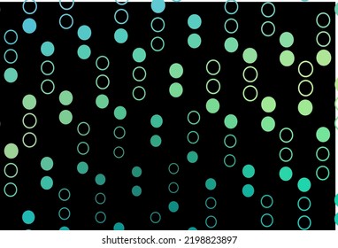 Dark Green, Yellow vector layout with circle shapes. Illustration with set of shining colorful abstract circles. Template for your brand book.