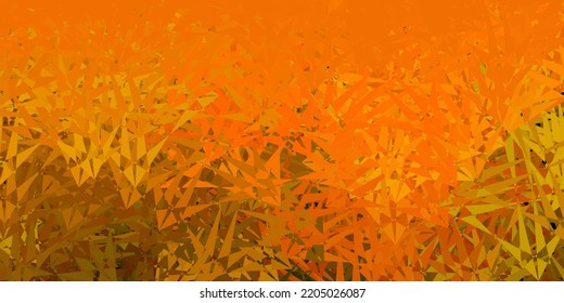 Dark green, yellow vector layout with triangle forms. Outstanding abstract illustration with range of colorful triangles. Template for commercials.