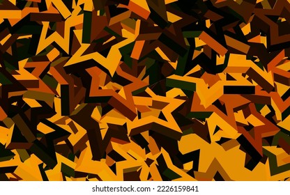 Dark Green, Yellow vector layout with bright stars. Stars on blurred abstract background with gradient. Pattern for astronomy websites.