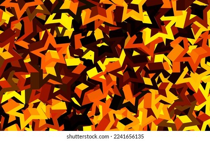 Dark Green, Yellow vector layout with bright stars. Blurred decorative design in simple style with stars. Template for cosmic backgrounds.