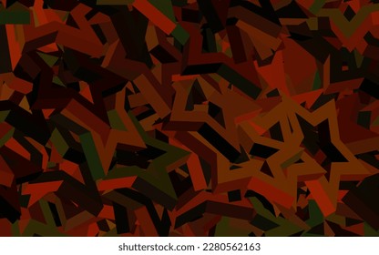 Dark Green, Yellow vector layout with bright stars. Modern geometrical abstract illustration with stars. Smart design for your business advert.