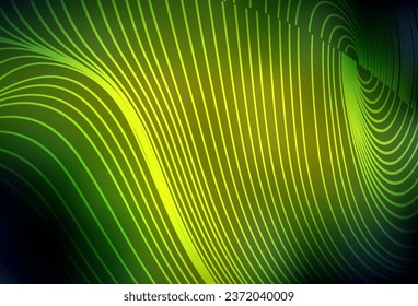 Dark Green, Yellow vector layout with flat lines. Modern geometrical abstract illustration with Lines. Pattern for ad, booklets, leaflets.