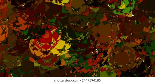 Dark Green, Yellow vector layout with triangle forms. Illustration with abstract colorful triangle shapes. Start design for insperarion.