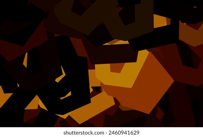 Dunkelgrüne, gelbe Vektorgrafik mit sechseckigen Formen. Abstrakte Illustration mit bunten Sechsecken. Muster für Zielseiten.