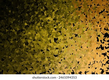 Dark Green, Yellow vector layout with lines, triangles. Beautiful illustration with triangles in nature style. Modern template for landing page.
