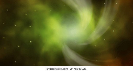 Dark Green, Yellow vector layout with bright stars. Colorful illustration in abstract style with gradient stars. Design for your business promotion.