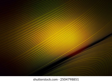 Dark Green, Yellow vector layout with wry lines. Brand new colorful illustration in curved style. A sample for your ideas.