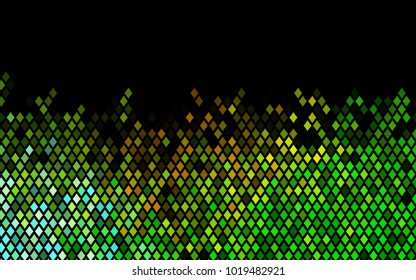 Dark Green, Yellow vector low poly background. A sample with a polygonal design. Illustration in polygonal style with repeating squares