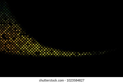 Dark Green, Yellow vector low poly background. A sample with a polygonal design. Illustration in polygonal style with repeating squares