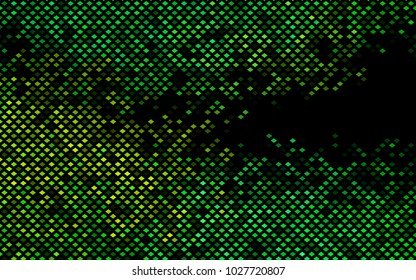 Dark Green, Yellow vector low poly background. A sample with a polygonal design. Illustration in polygonal style with repeating squares