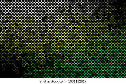 Dark Green, Yellow vector low poly background. A sample with a polygonal design. Illustration in polygonal style with repeating squares