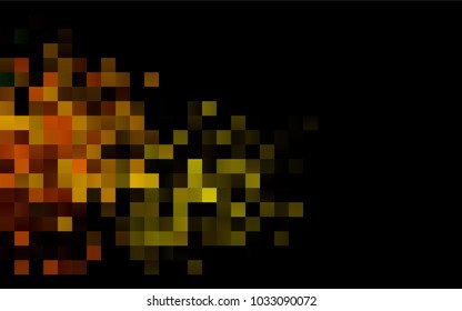 Dark Green, Yellow vector low poly background. A sample with a polygonal design. Illustration in polygonal style with repeating squares