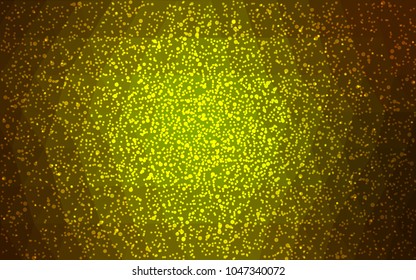 Dark Green, Yellow vector low poly crystal background with snowflakes. Polygon christmas design pattern . Low poly illustration of New Year celebration.