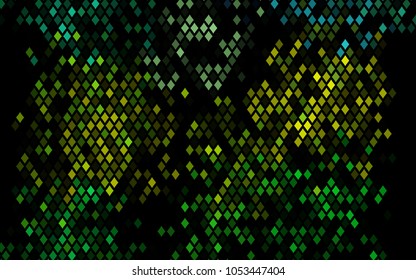 Dark Green, Yellow vector low poly background. A sample with a polygonal design. Illustration in polygonal style with repeating squares
