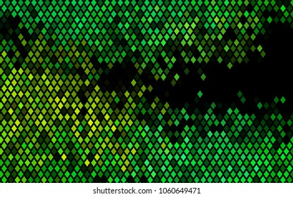 Dark Green, Yellow vector low poly background. A sample with a polygonal design. Illustration in polygonal style with repeating squares