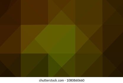 Dark Green, Yellow vector low poly cover. Colorful illustration in abstract style with gradient. A completely new template for your business design.