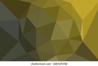 Dark Green, Yellow vector low poly layout. Polygonal abstract illustration with gradient. A new texture for your web site.