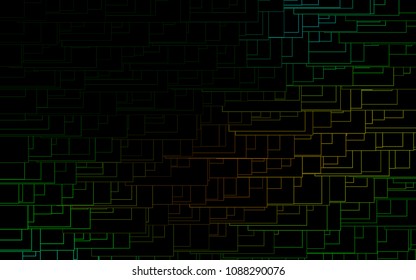 Dark Green, Yellow vector low poly background. A sample with a polygonal design. Illustration in polygonal style with repeating squares