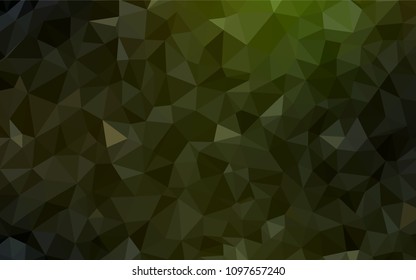 Dark Green, Yellow vector low poly layout. Colorful illustration in abstract style with triangles. Textured pattern for your backgrounds.