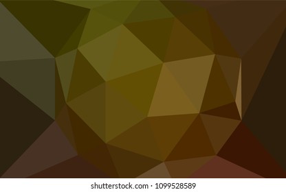 Dark Green, Yellow vector low poly layout. Elegant bright polygonal illustration with gradient. Best triangular design for your business.