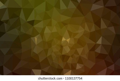 Dark Green, Yellow vector low poly cover. Modern abstract illustration with triangles. Triangular pattern for your design.