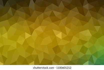 Dark Green, Yellow vector low poly texture. A completely new color illustration in a polygonal style. A completely new design for your leaflet.
