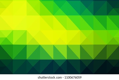 Dark Green, Yellow vector low poly layout. Modern abstract illustration with triangles. The best triangular design for your business.
