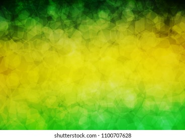 Dark Green, Yellow vector low poly background. A vague abstract illustration with gradient. A new texture for your design.