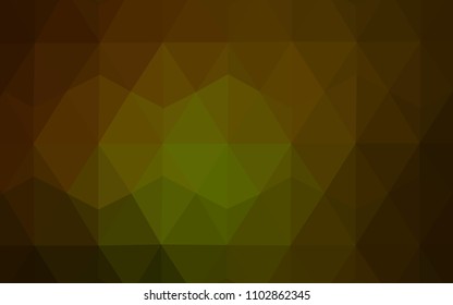 Dark Green, Yellow vector low poly texture. Elegant bright polygonal illustration with gradient. A new texture for your web site.
