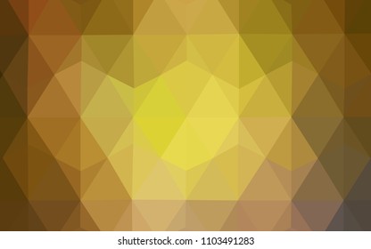 Dark Green, Yellow vector low poly texture. Geometric illustration in Origami style with gradient.  A new texture for your web site.