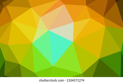 Dark Green, Yellow vector low poly layout. A sample with polygonal shapes. A completely new design for your leaflet.