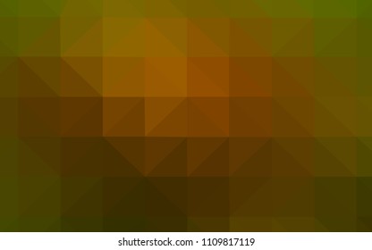 Dark Green, Yellow vector low poly layout. Modern abstract illustration with triangles. Brand new design for your business.