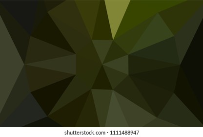 Dark Green, Yellow vector low poly layout with a diamond. Elegant polygonal illustration with gradient. A completely new design for your leaflet.