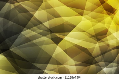 Dark Green, Yellow vector low poly texture. Colorful illustration in abstract style with triangles. Completely new template for your banner.