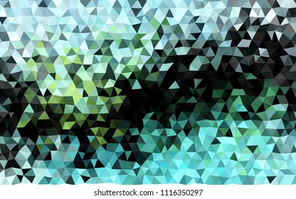 Dark Green, Yellow vector low poly background. A sample with polygonal shapes. A new texture for your design.