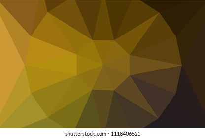Dark Green, Yellow vector low poly cover with a diamond. Colorful illustration in a polygonal style. A completely new design for your leaflet.