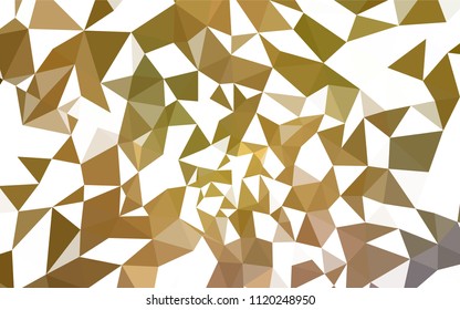 Dark Green, Yellow vector low poly cover. Triangular geometric sample with gradient.  Brand new design for your business.